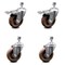 Service Caster 4 Inch High Temp Glass Filled Nylon 1/2 Inch Stem Caster Total Lock Brakes, 2PK SCC-TSTTL20S414-GFNSHT-121315-2-S-2 - alternate 1
